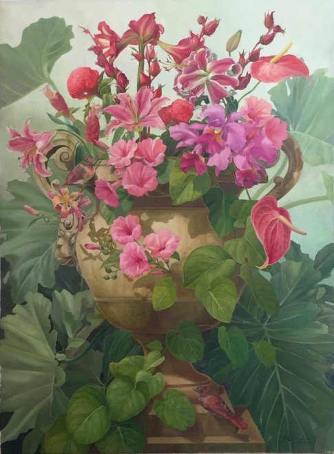 vasija con flores
